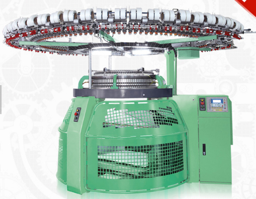 Seamless Weaving Industrial Sweater Knitting Machine RPM30 Bright Green Color