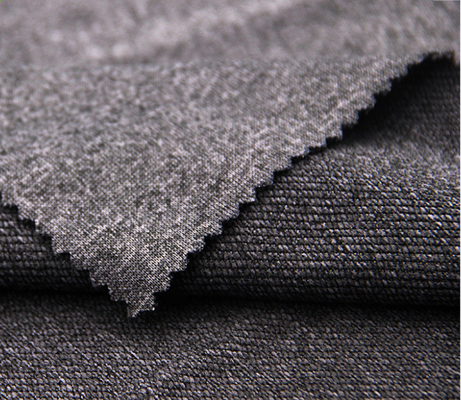 Grey Color Circular Knit Fabric , Waterproof Cationic Weft Knitted Fabric
